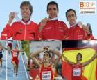 Arturo Casado 1500 πρωταθλητής m, και Carsten Schlangen Manuel Olmedo (2η και 3η) του Ευρωπαϊκού Πρωταθλήματος Στίβου της Βαρκελώνης 2010